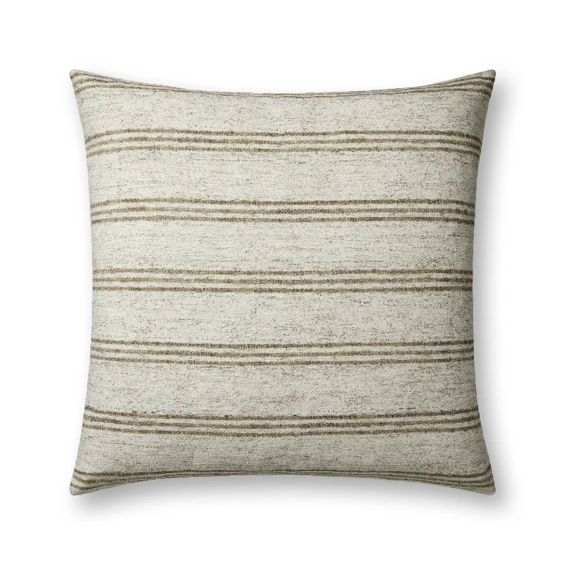 Amber Lewis x Loloi Zephyr Ivory Olive Pillow