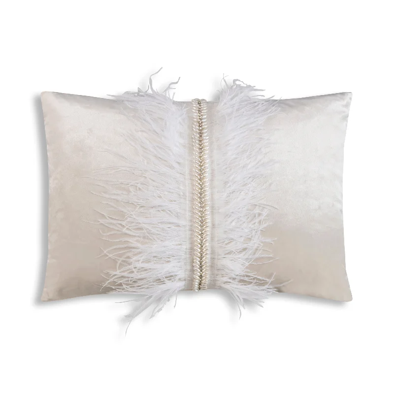 Ava Ivory Velvet Pillow