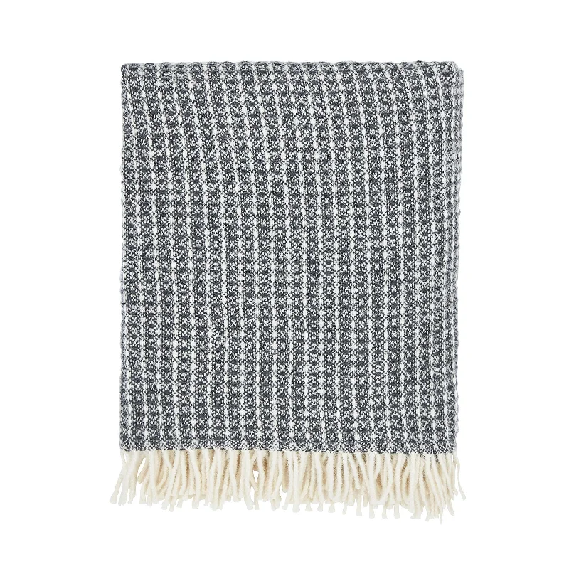 Burr Woven Throw, Storm Grey