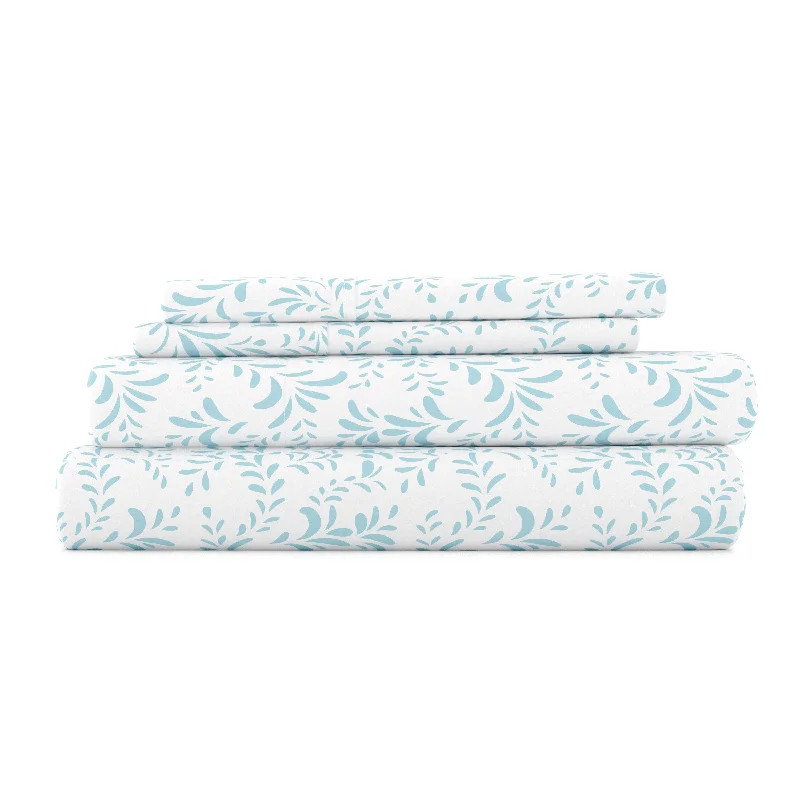 Burst of Vines Pattern 4-Piece Sheet Set