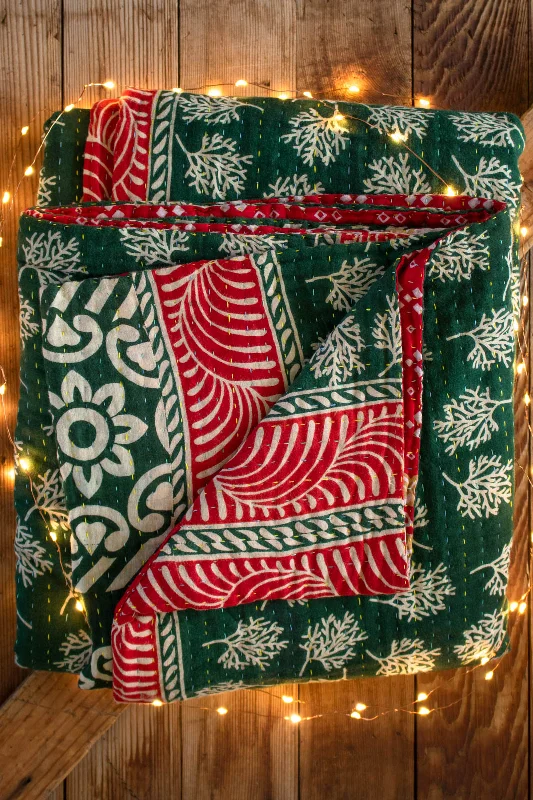 Cozy No. 6 Kantha Large Holiday Throw