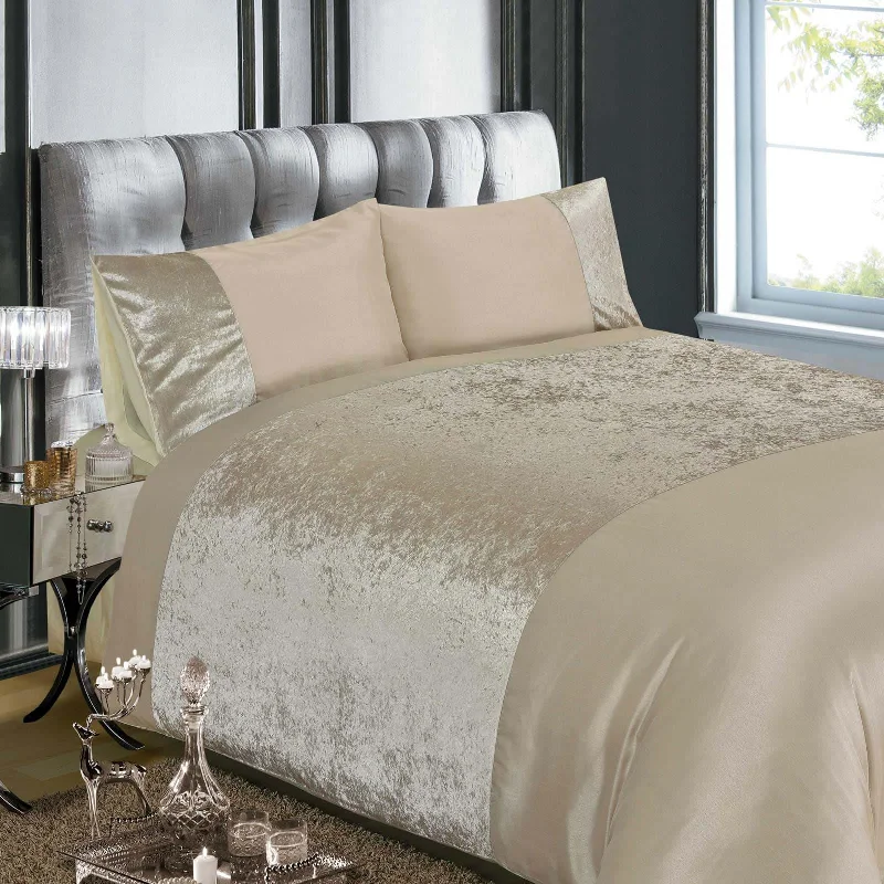 Velvet Duvet Cover Set Natural