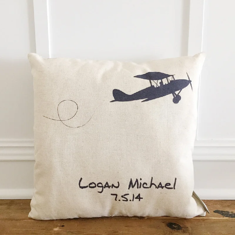 Custom Vintage Plane Pillow Cover