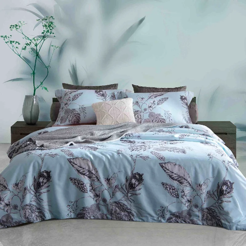 100% Long-Staple Cotton 3 PCS Duvet Cover Set - Blue Chime