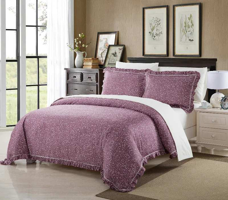 Eileen 3-Piece Cotton Duvet Cover Set