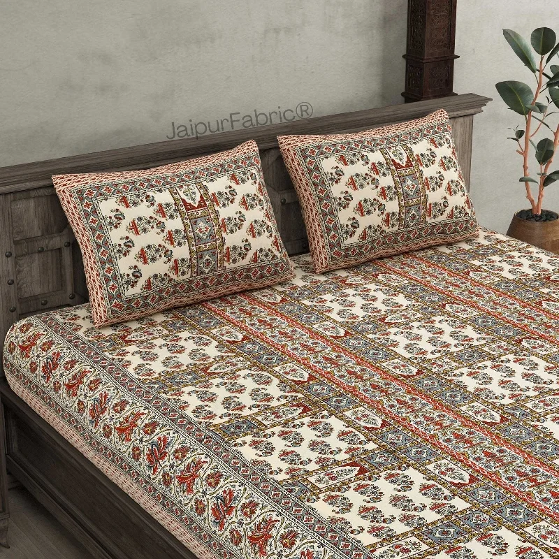 Ethnic Desert Pure Cotton Double Bedsheet