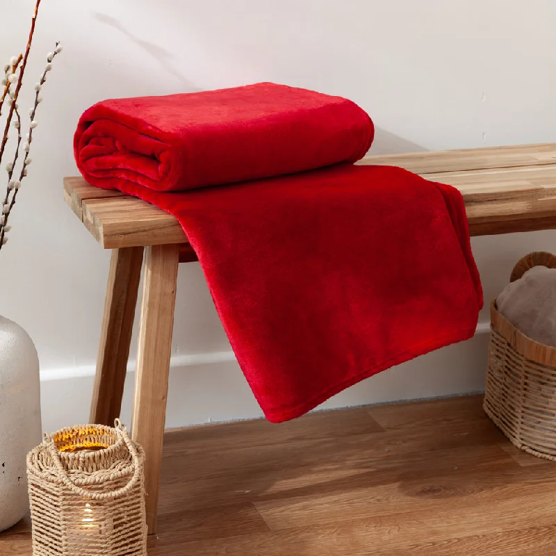 Harlow Fleece Throw Red