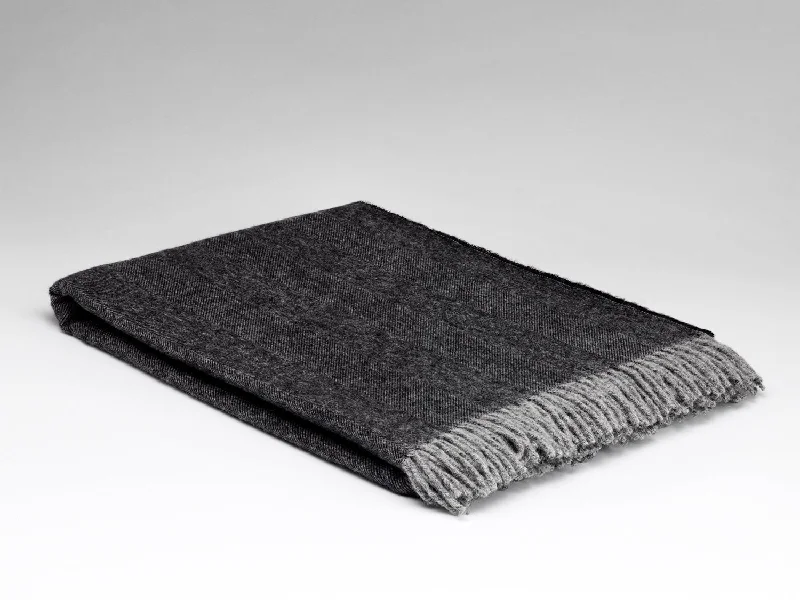 Graphite Herringbone Supersoft Throw