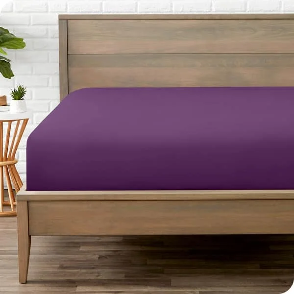 Jersey Bed Fitted Sheet - Dark Purple