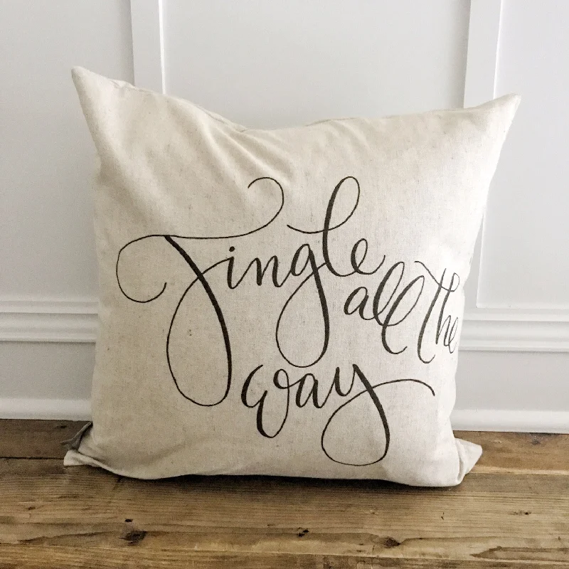 Jingle all the Way Pillow Cover (Black)