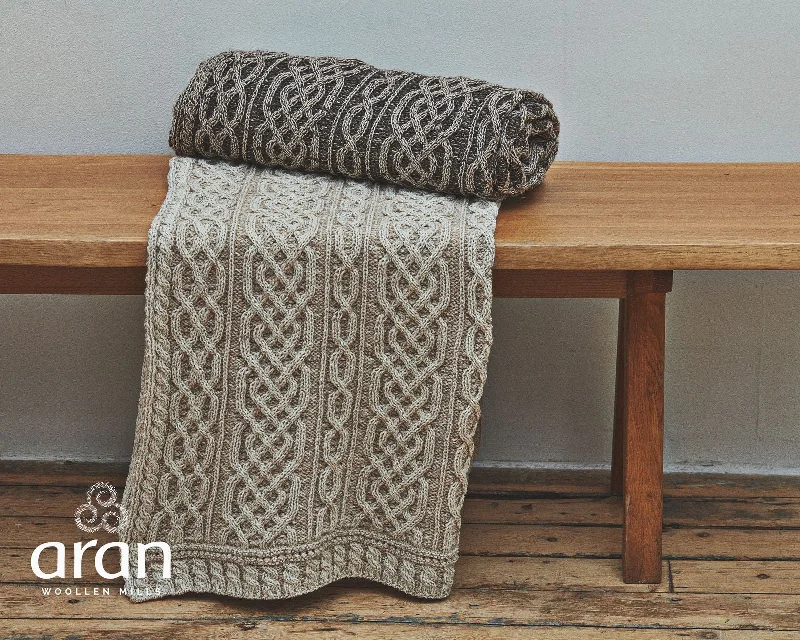 Plaited Celtic Throw - Tan