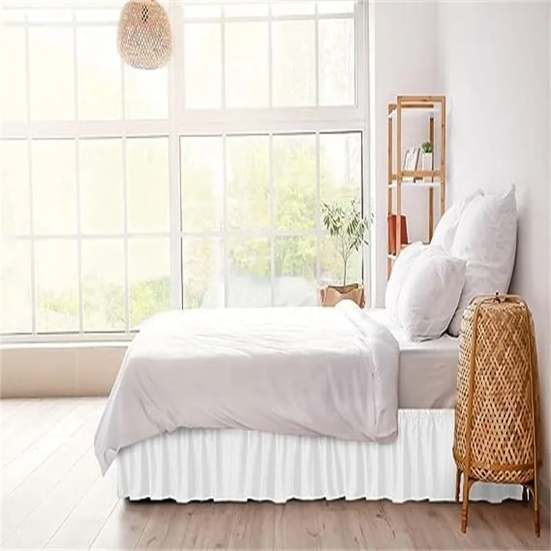 Micro fiber pleated bed skirt