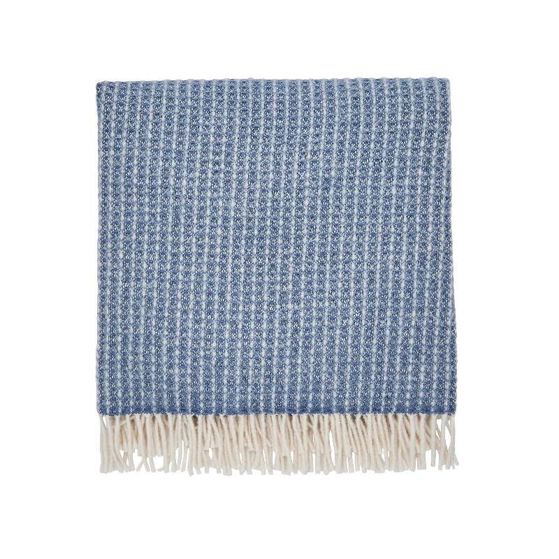 Burr Woven Throw, Ballintoy Blue