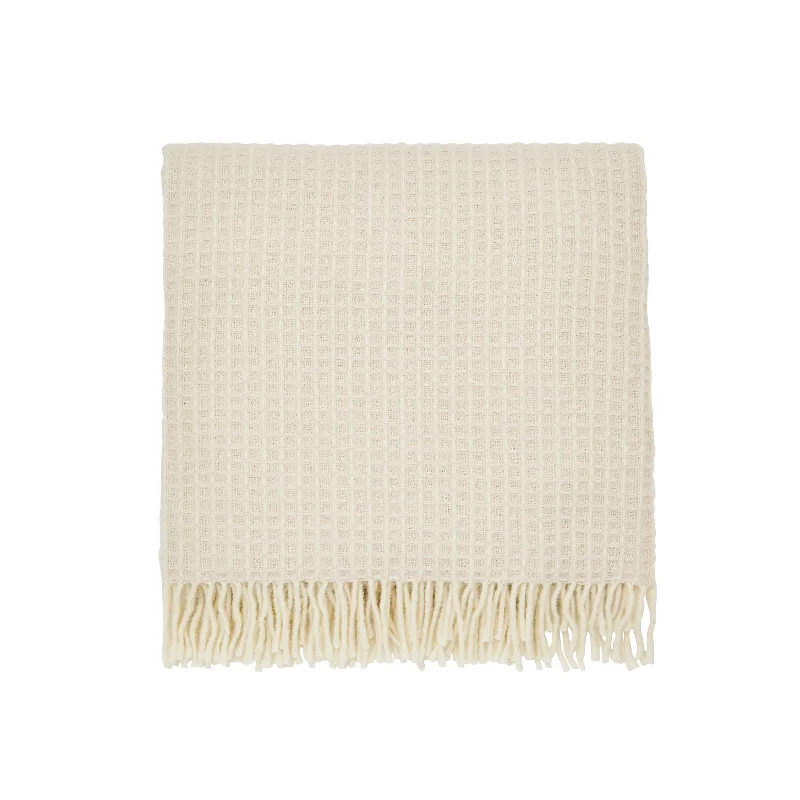 Burr Woven Throw, Ivory