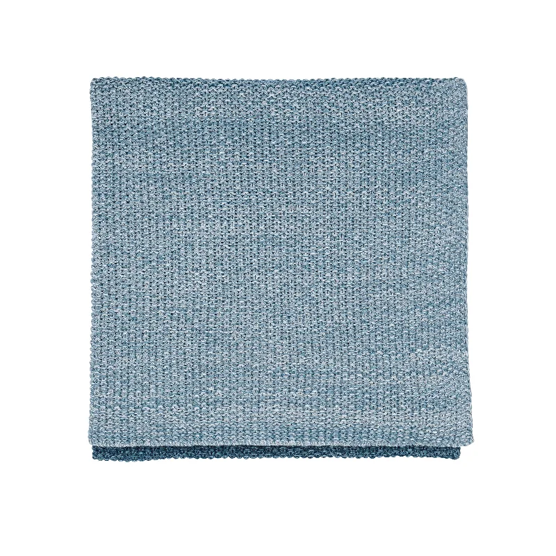 Flo Knitted Throw, Ballintoy Blue