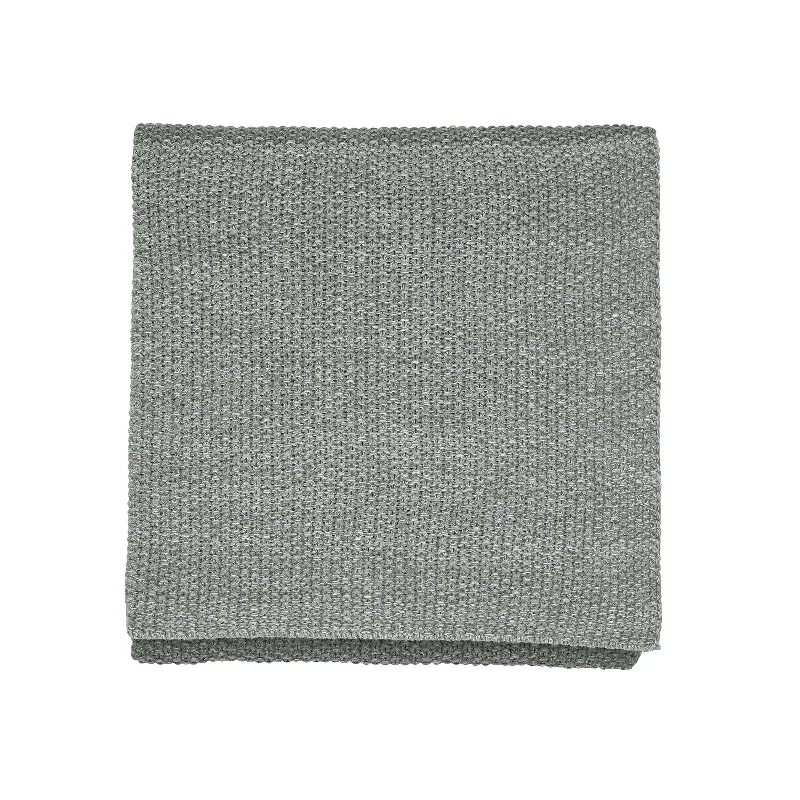 Flo Knitted Throw, Cloud Grey