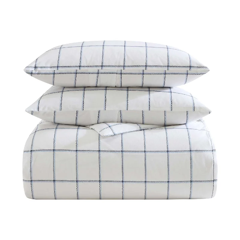 Nautica Plot Blue Twin Duvet Cover Set