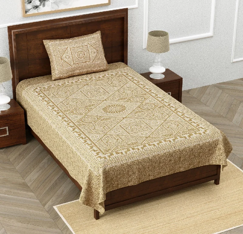 Pearl Array Brown Single Bedsheet