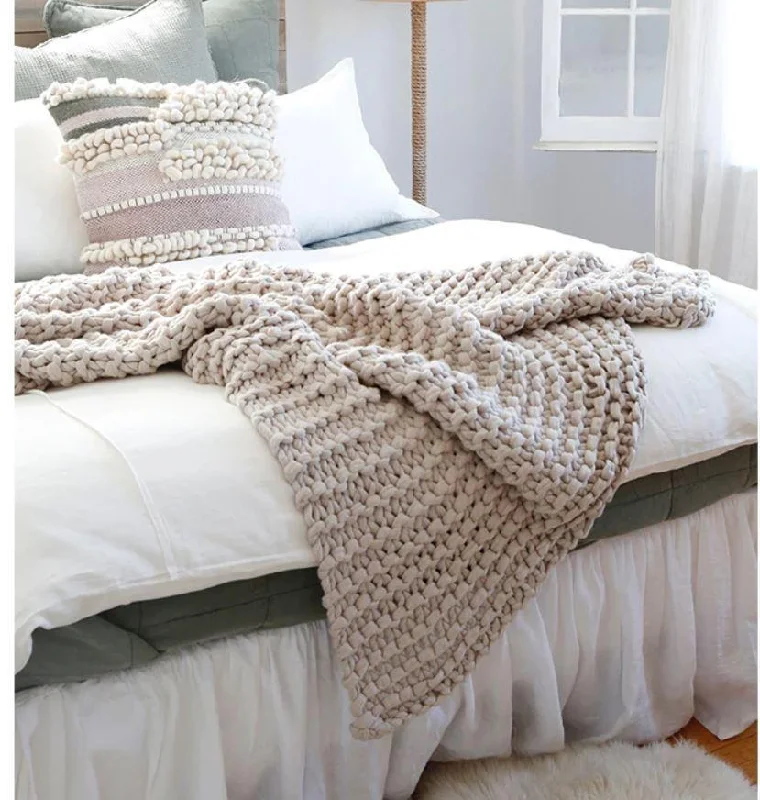 Pom Pom at Home Finn Taupe Throw