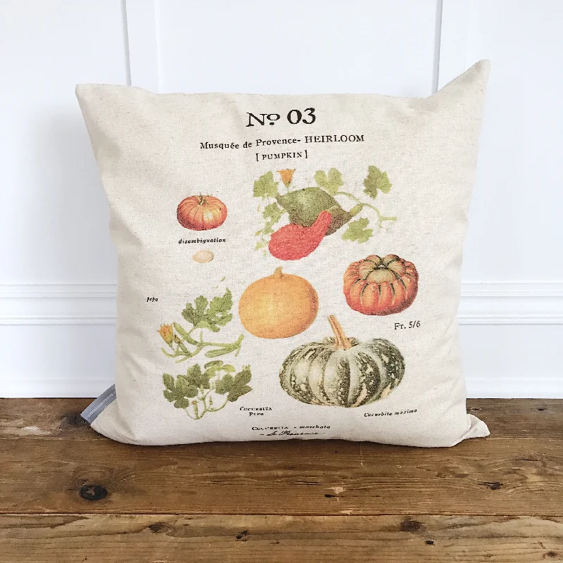 Pumpkin Botanical Pillow Cover (Design 3)