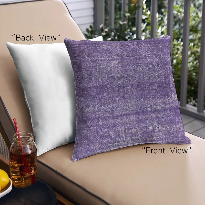 Mid-Century Modern Urban Indoor Outdoor Square Bright Grape Purple Throw Pillow, 18 inch by 18 inch, pwurb2903