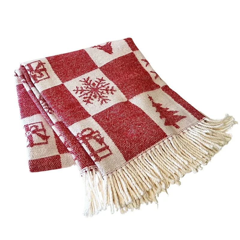 Red Snowflake Blanket