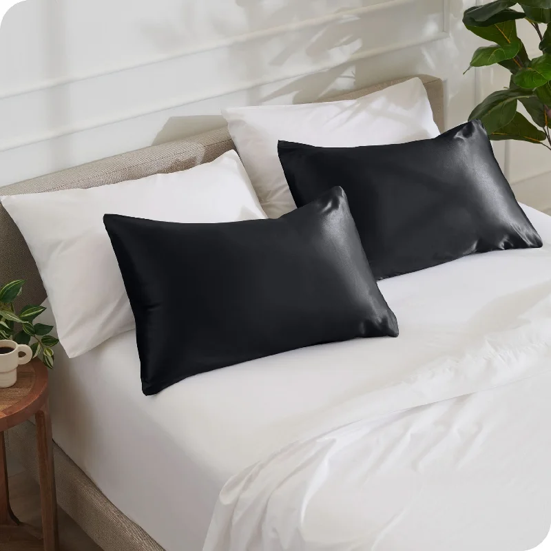 Satin Pillowcase Set Zipper Closure