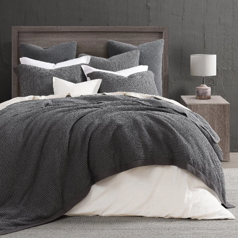 Stonewashed Cotton Waffle Weave Duvet Cover