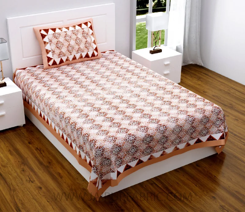 Traditional Delight Maroon Single Bedsheet