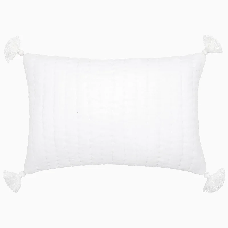 Velvet White Kidney Pillow